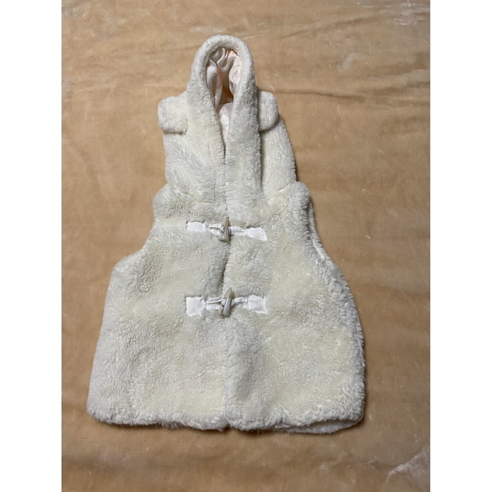 Emily and Oliver Fuzzy Bear Hoodie Vest 18 Months